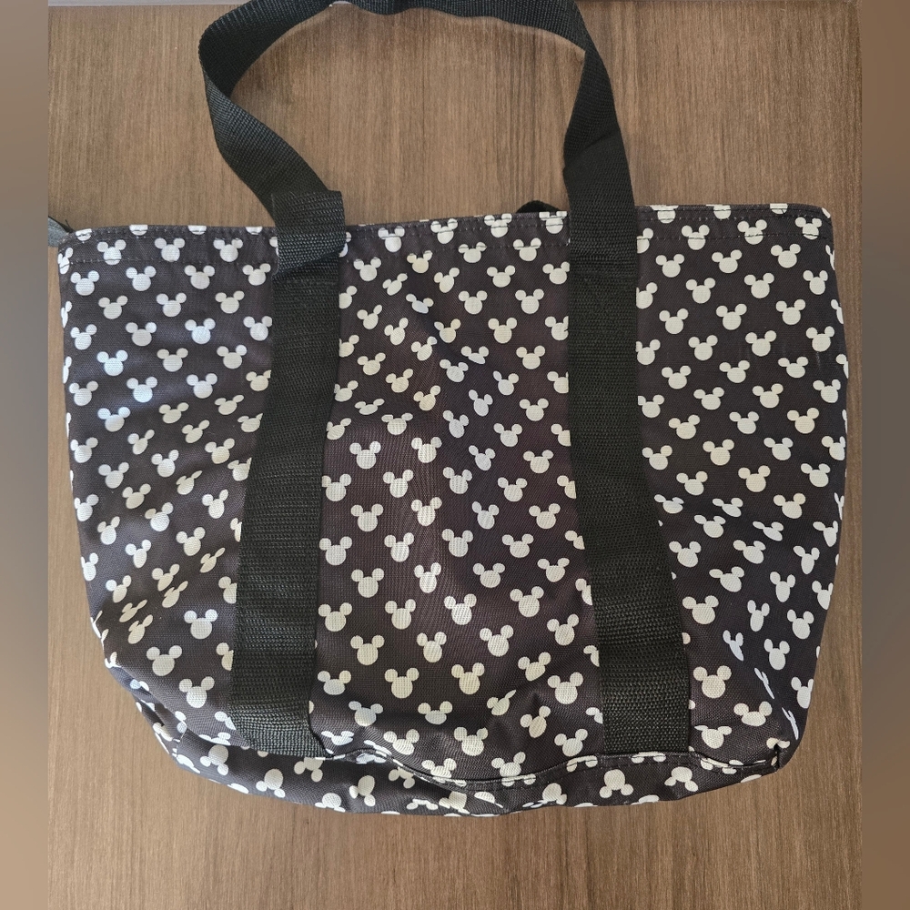 Disney Black and White Mickey Mouse Tote Very Clean Vacation Zip Top Cruise - Picture 7 of 8